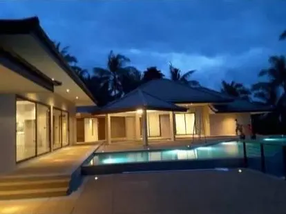 Residential 2-Storey House, Maenam: pool and terrace at dusk